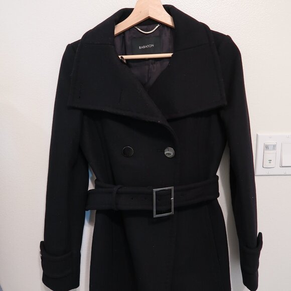 Aritzia T. Babaton Bromley Wool Blend Military Coat - Picture 1 of 16